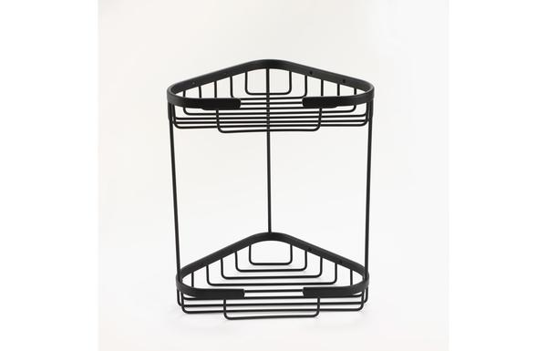 Fine 2-Tier Storage Basket - Black